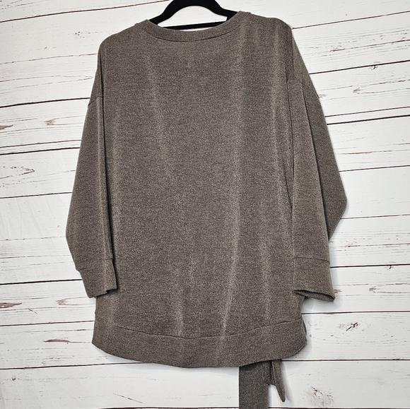 mts Gray Side Tie Sweater - Picture 2 of 10